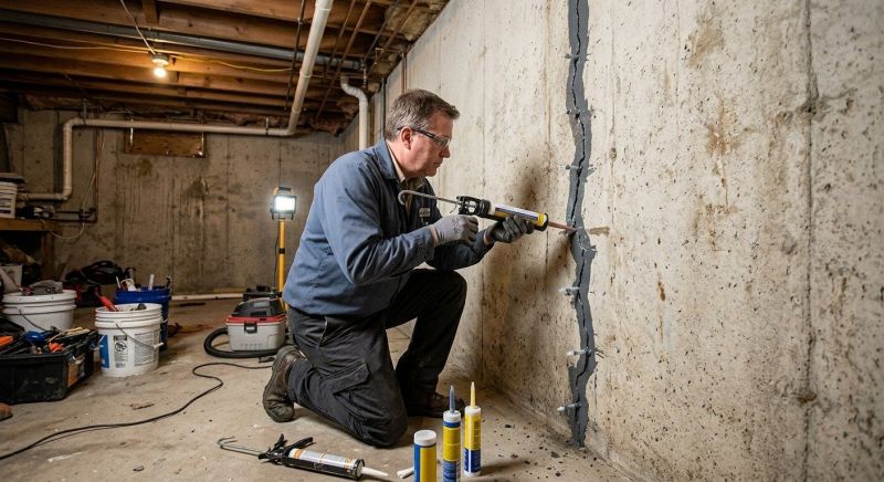 Basement Crack Repair in Gaston County, NC