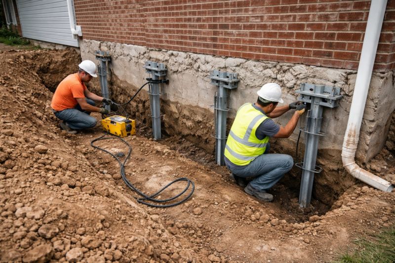 Helical Piers Installation in Gaston County, NC