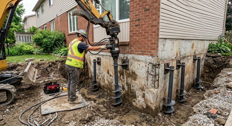 Helical Pile Installation in Gaston County, NC