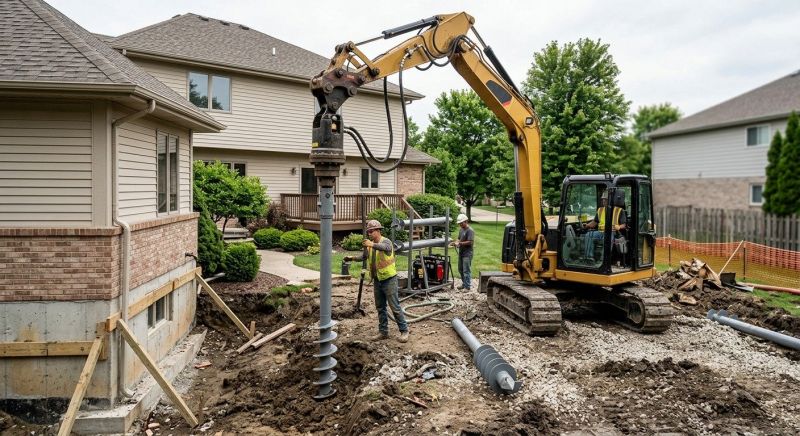 Helical Pile Installation in Gaston County, NC