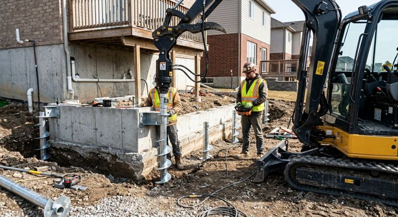Helical Pile Installation in Gaston County, NC