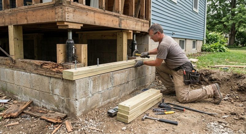 Sinking Foundation Repair in Clover, SC