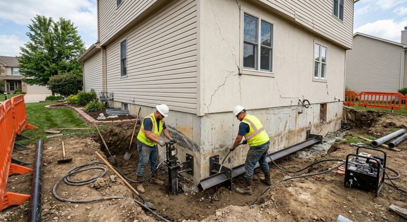 Sinking Foundation Repair in Mount Holly, NC