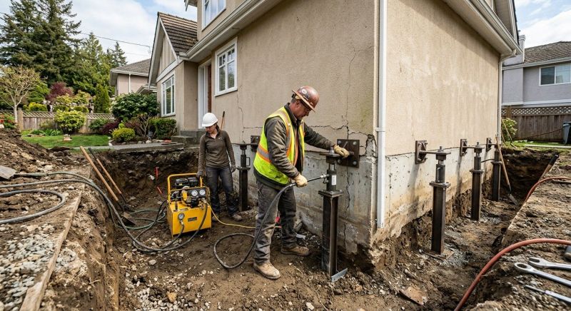 Sinking Foundation Repair in Shelby, NC